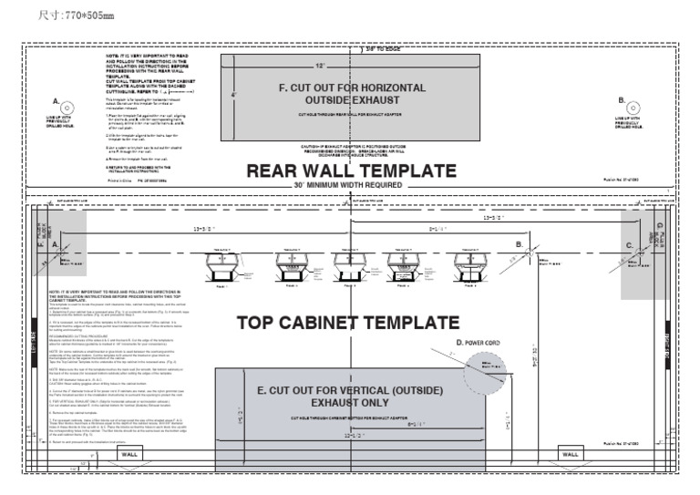 Top Cabinet Template Installation Guide | PDF