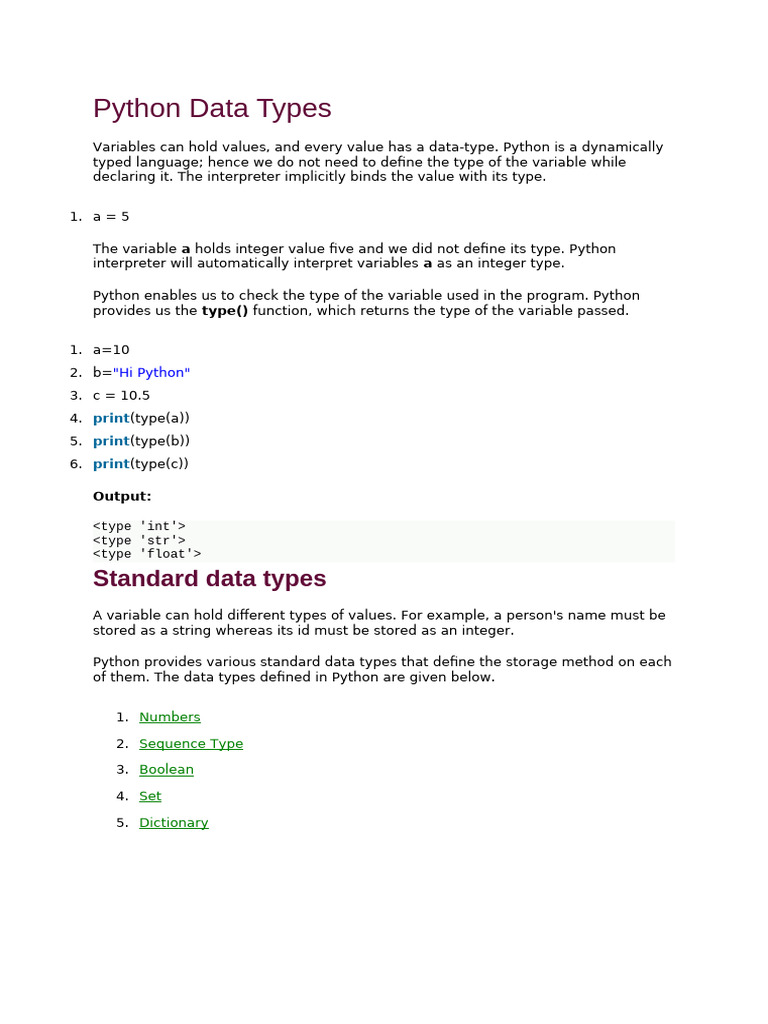 2.Varibles and Datatypes | PDF | Data Type | Variable (Computer Science)