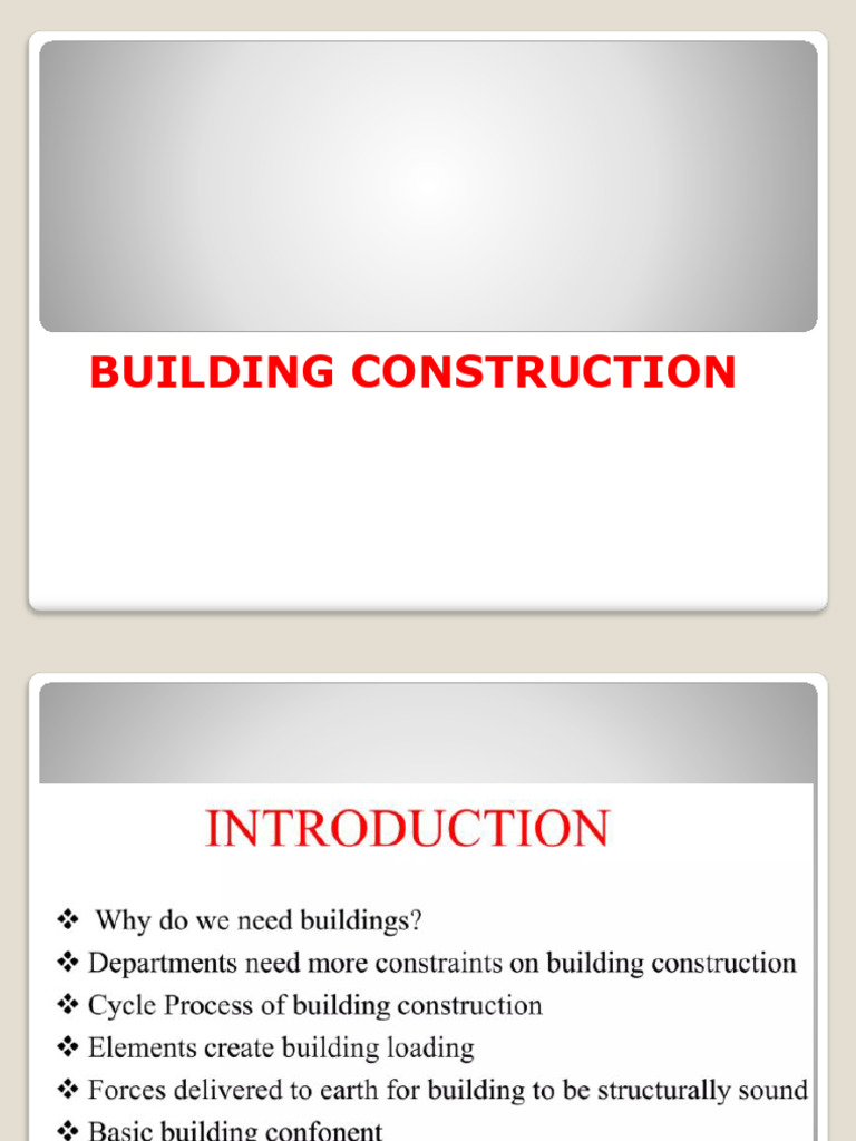 Building Construction | PDF