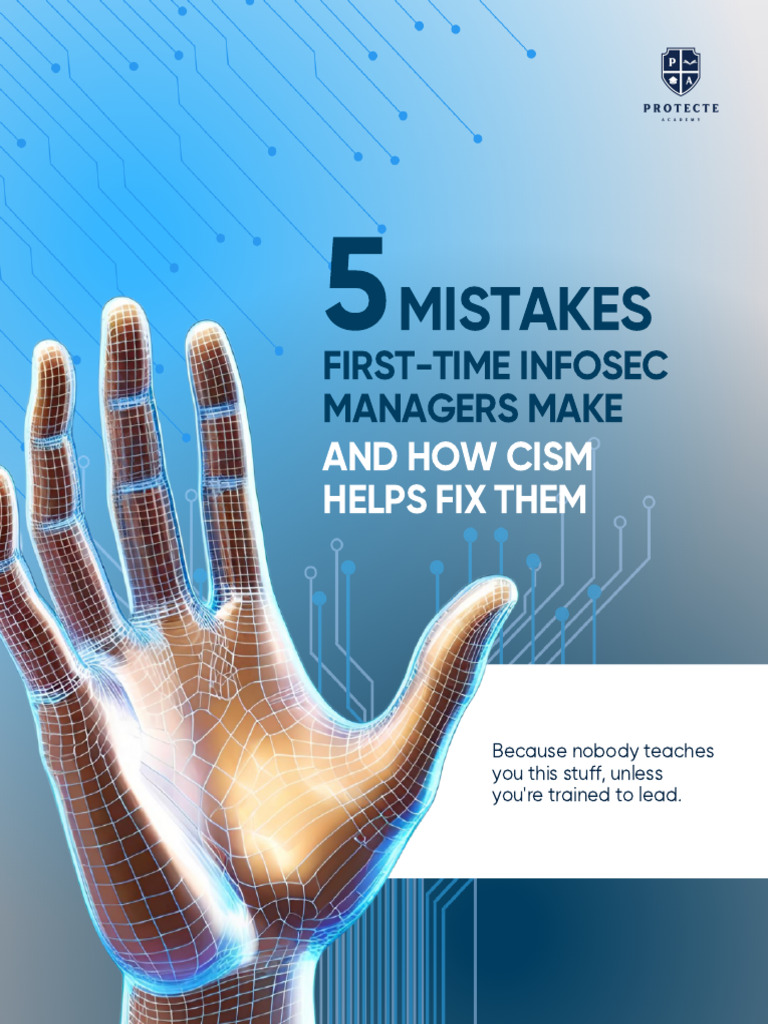 5 Mistakes First-Time InfoSec Managers Make | PDF | Audit | Information ...
