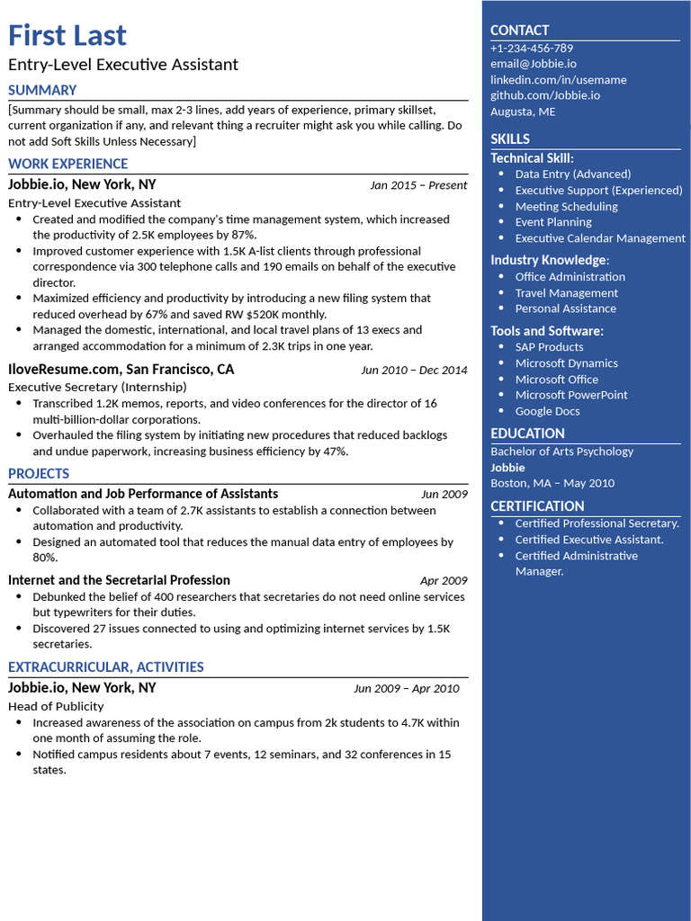 Jobbie Resume Template 3 | PDF | Computing
