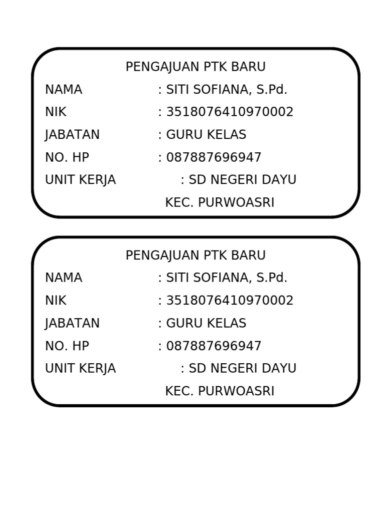 Label Nama | PDF