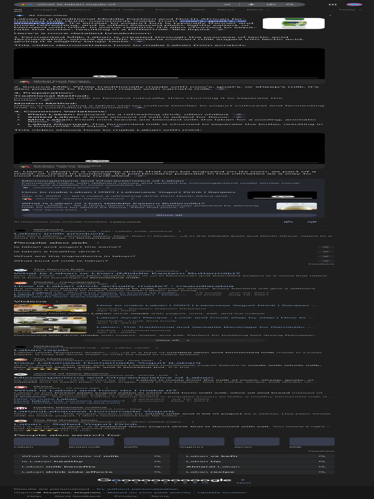 What Is Laban Made of - Google Search | PDF | Yogurt | Milk