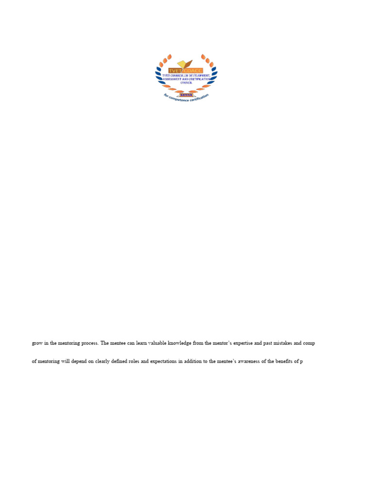 Civil Engineering Technician Mentoring Tool | PDF | Mentorship ...