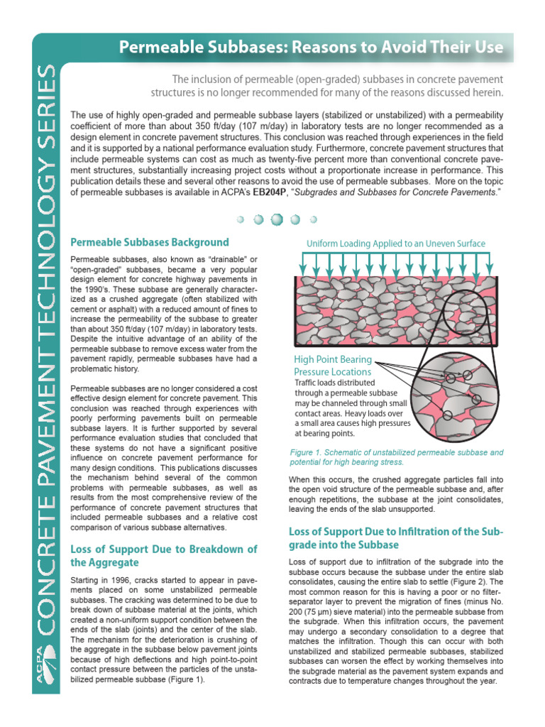 Permeable Subbase | PDF | Road Surface | Concrete