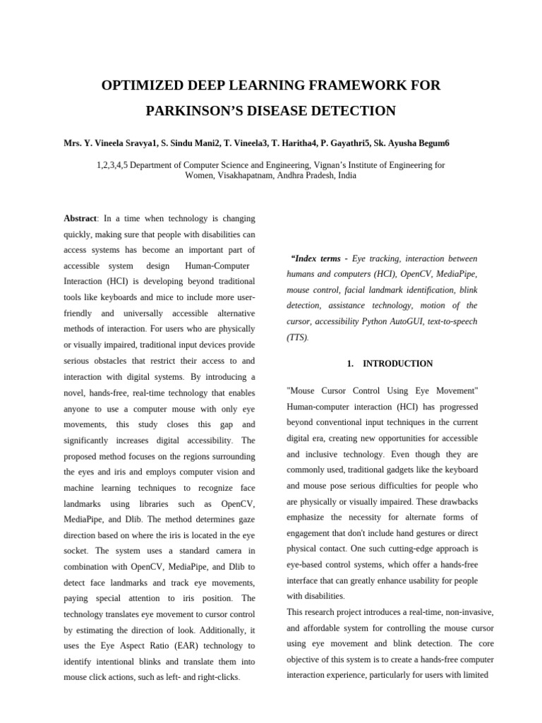 Eye Movement Mouse Control System | PDF | Support Vector Machine ...