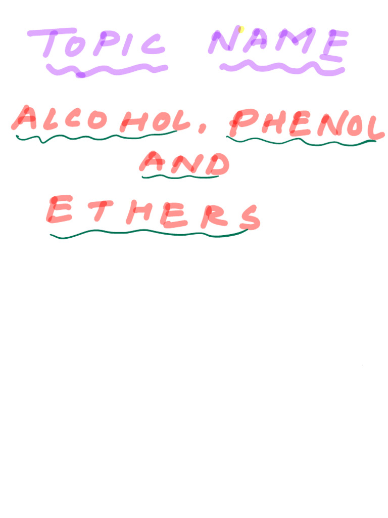 11. Alcohol Phenol & Ethers Notes Class 12 Chemistry (1) | PDF | Ether ...