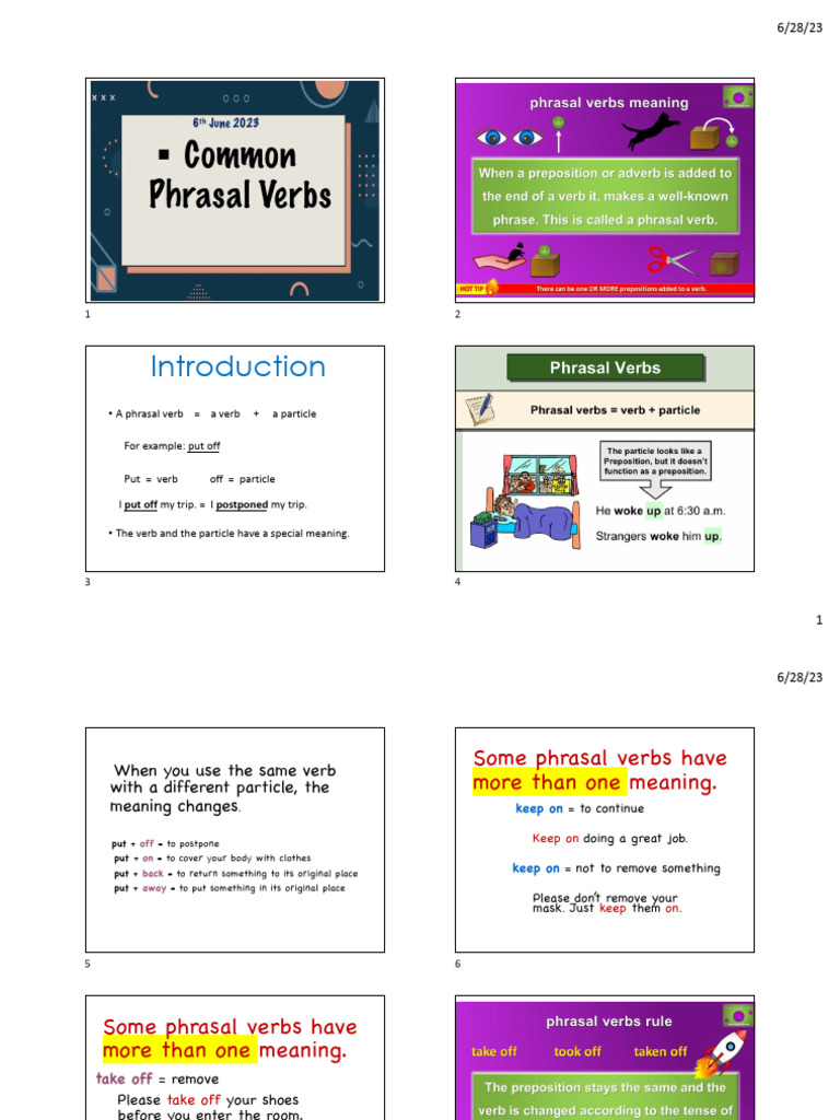 Common Phrasal Verbs Explained | PDF