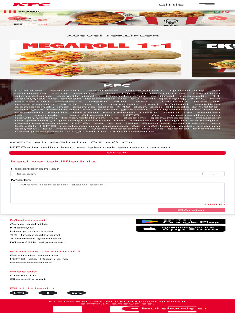 KFC - Azərbaycan | PDF