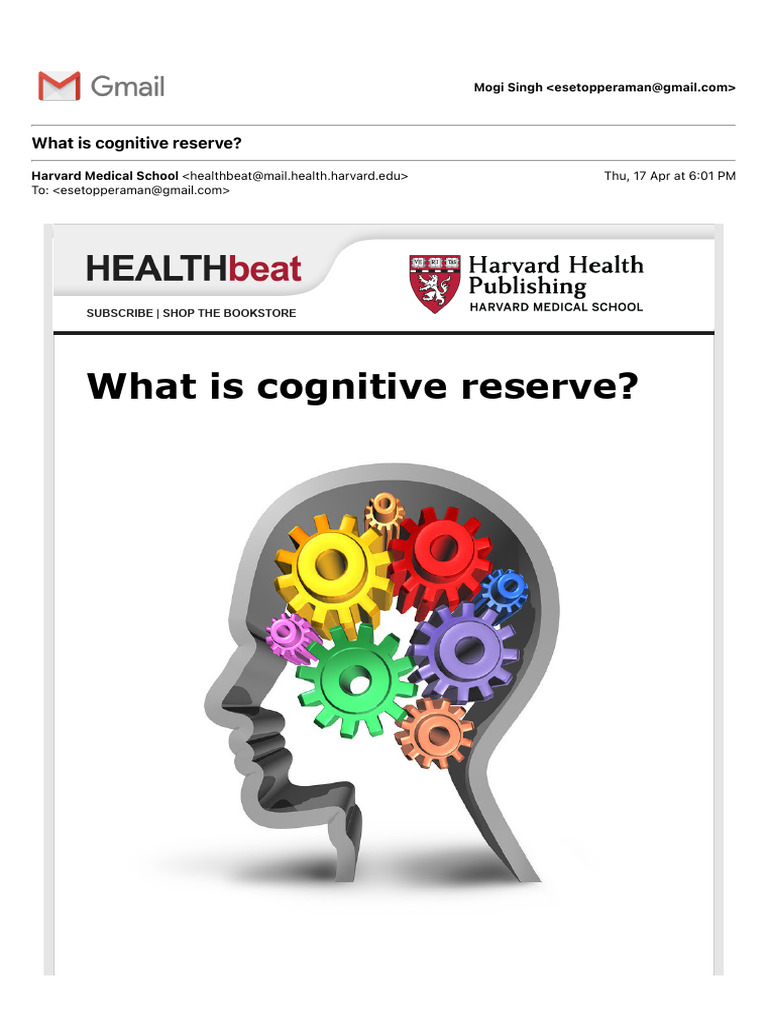 Understanding Cognitive Reserve | PDF | Dementia | Cognition