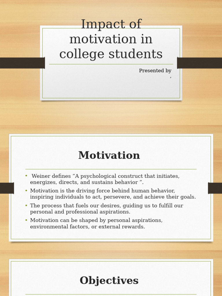 Motivation's Impact on College Students | PDF | Motivational | Motivation
