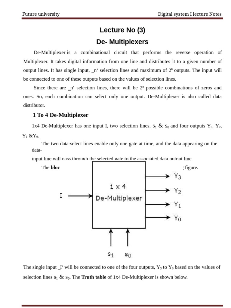 Digital System 2 Lecture 3 | PDF | Electronic Circuits | Information ...