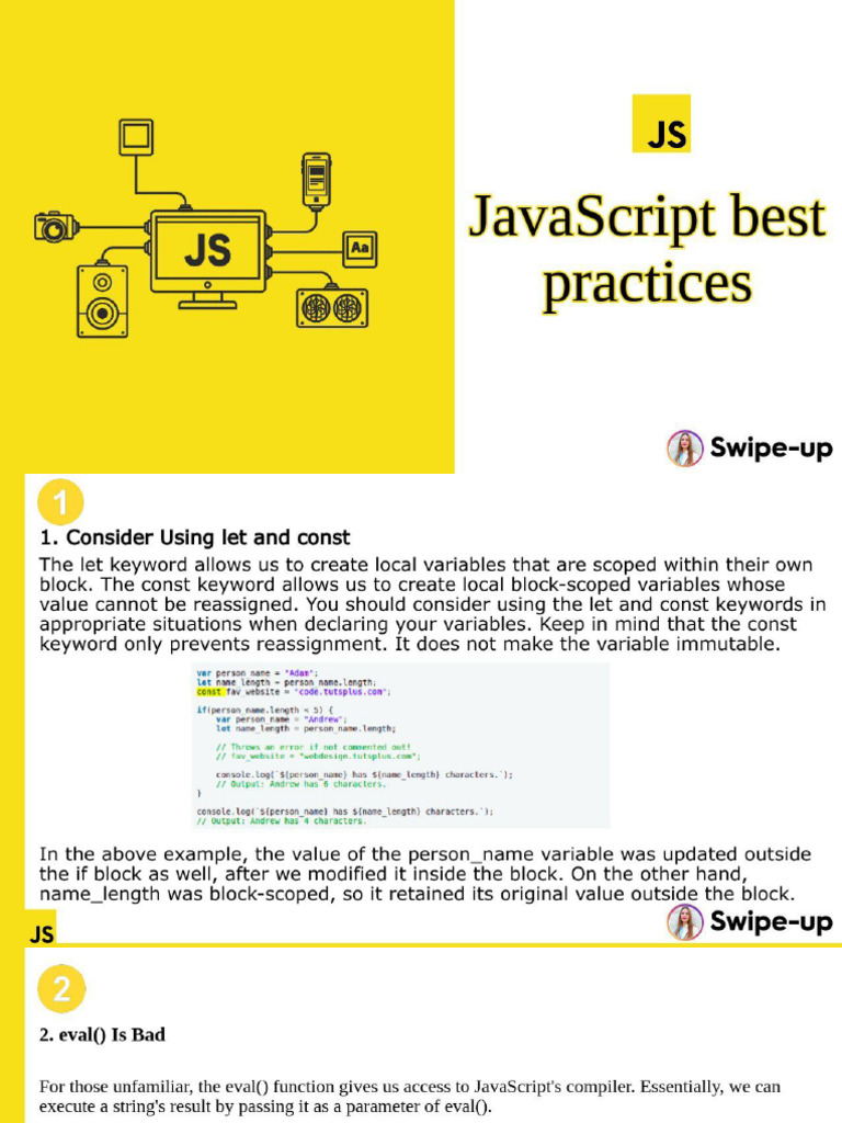 Javascript Best Practices | PDF