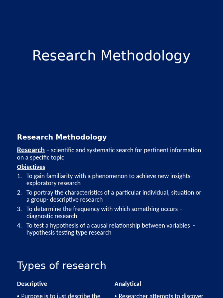 Research Methodology | PDF | Hypothesis | Sampling (Statistics)