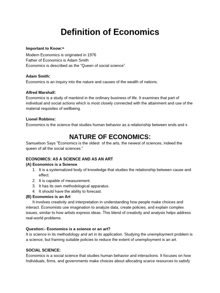 Understanding Economics: Science and Art | PDF | Economics | Microeconomics