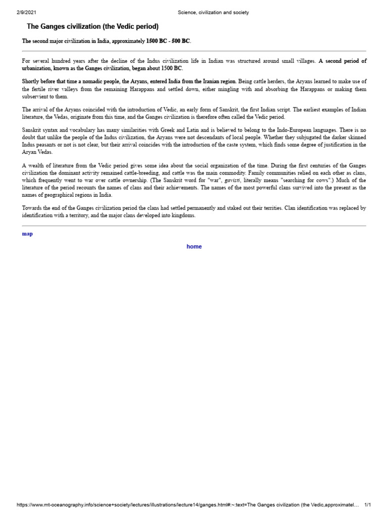 Ganges Civilization: The Vedic Period | PDF | Sanskrit | Civilization