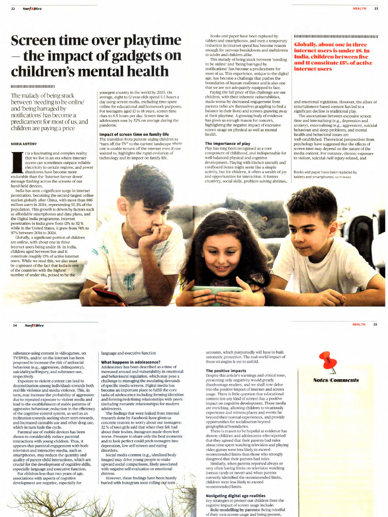 Screen Time Over Playtime | PDF