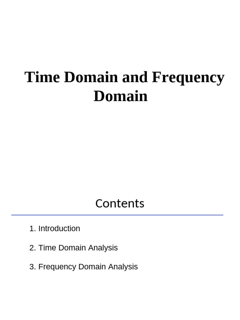 Time vs Frequency Domain Analysis | PDF | Control Theory | Oscillation