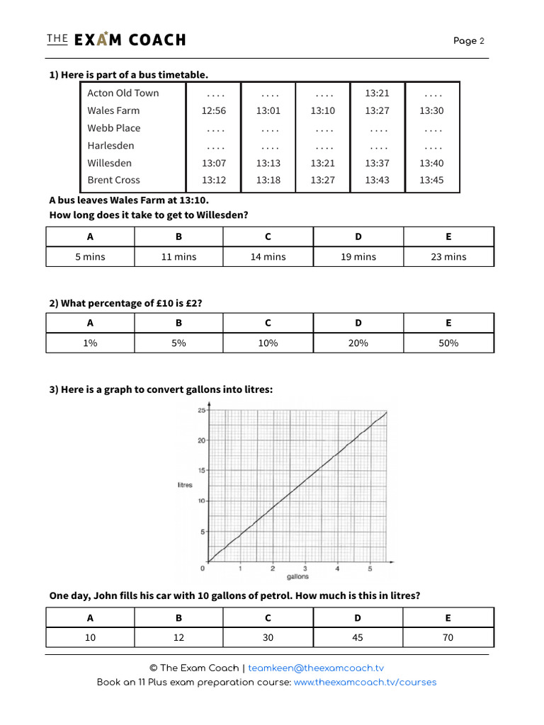 ISEB Common Pre-Test Mathematics Paper 2 | PDF