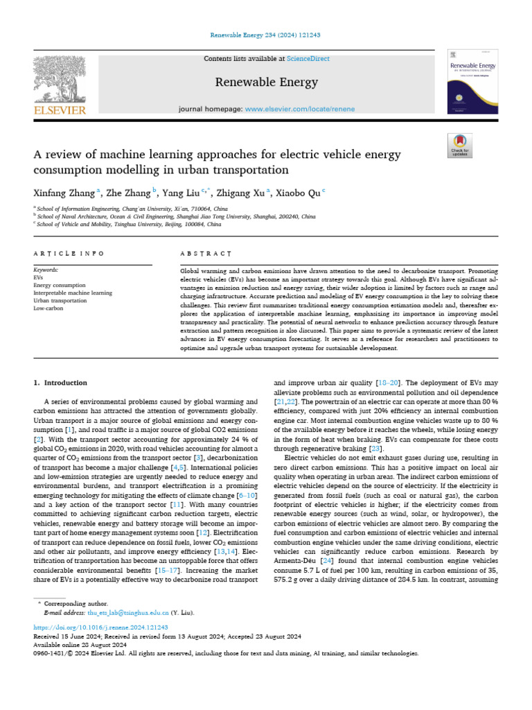 A Review of Machine Learning Approaches for Electric Vehicle Energy ...