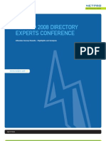 2008 Experts Conference Survey White Paper