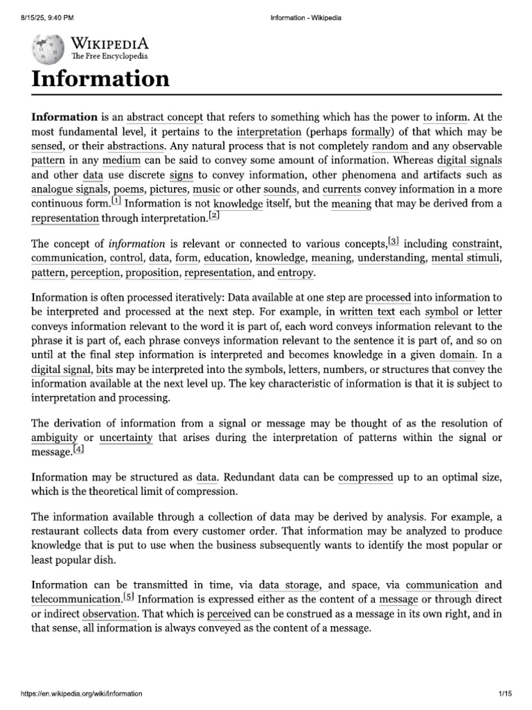 Information | PDF