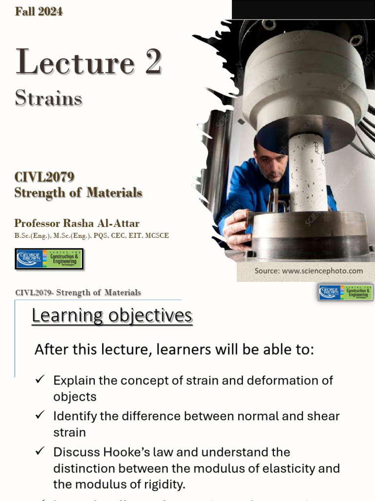 Strain and Deformation in Materials | PDF | Young's Modulus | Strength ...