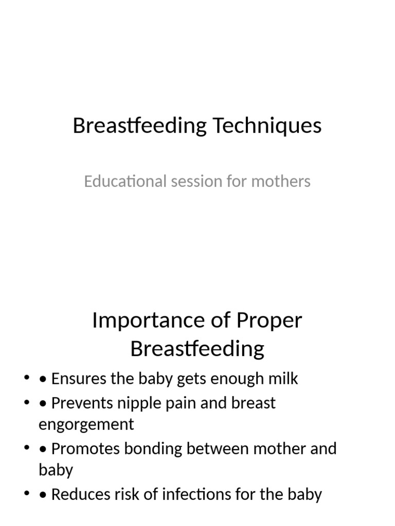 Effective Breastfeeding Techniques | PDF