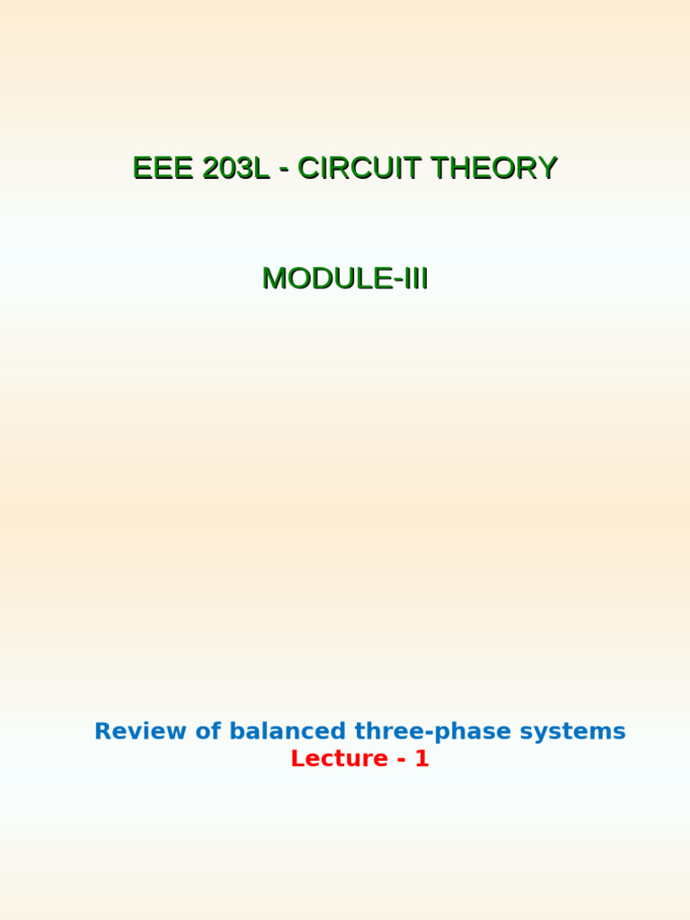Three-Phase Circuit Theory Overview | PDF | Ac Power | Electrical Impedance