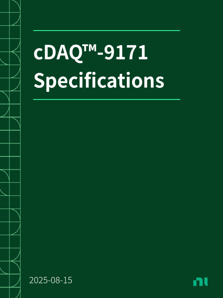 cDAQ-9171 Specifications Overview | PDF | Sampling (Signal Processing ...