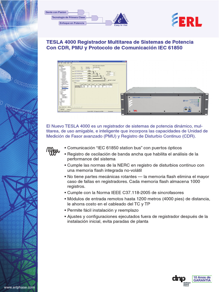 TESLA 4000: Registrador de Potencia Inteligente | PDF | Almacenamiento ...