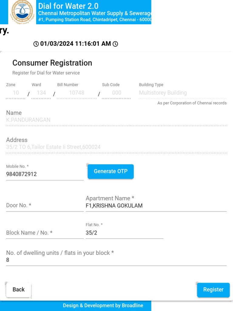 Dial for Water 2.0 Registration Guide | PDF