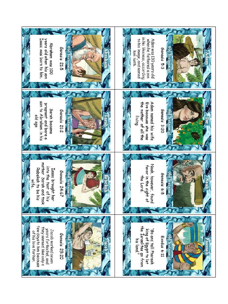 Who Am I OT Cards | PDF