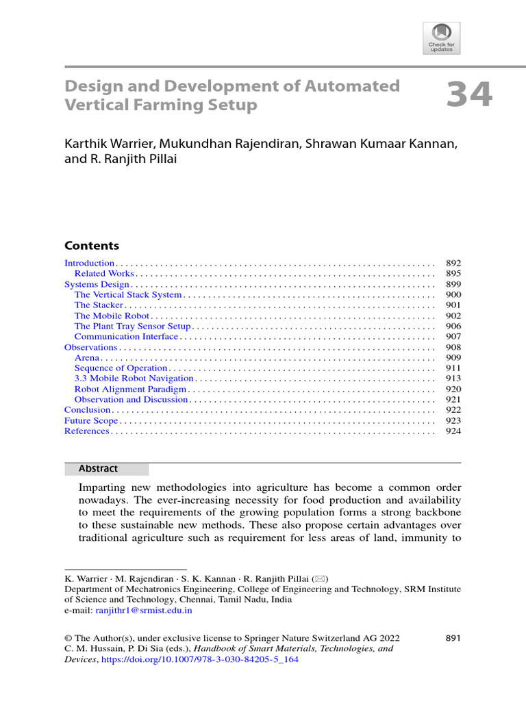 Automated Vertical Farming System Design | PDF | Agriculture | Internet ...