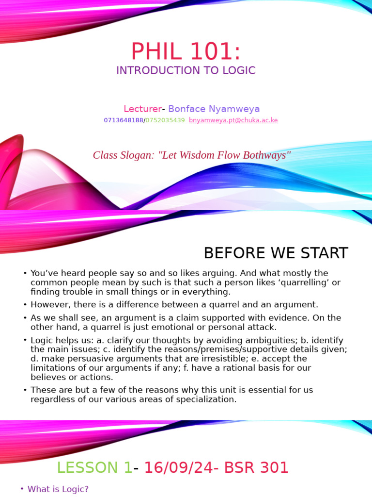 Introduction to Logic: Key Concepts | PDF | Logic | Reason