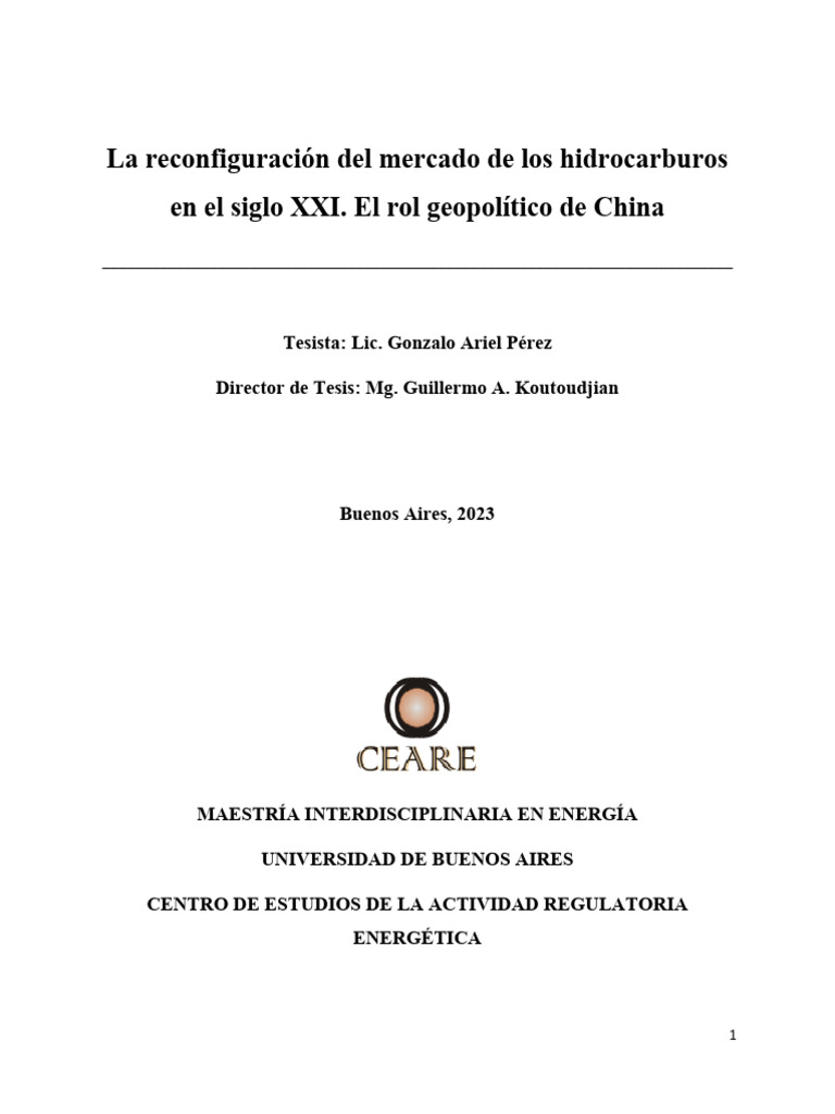 Geopolítica de Hidrocarburos y China | PDF | OPEP | Petróleo