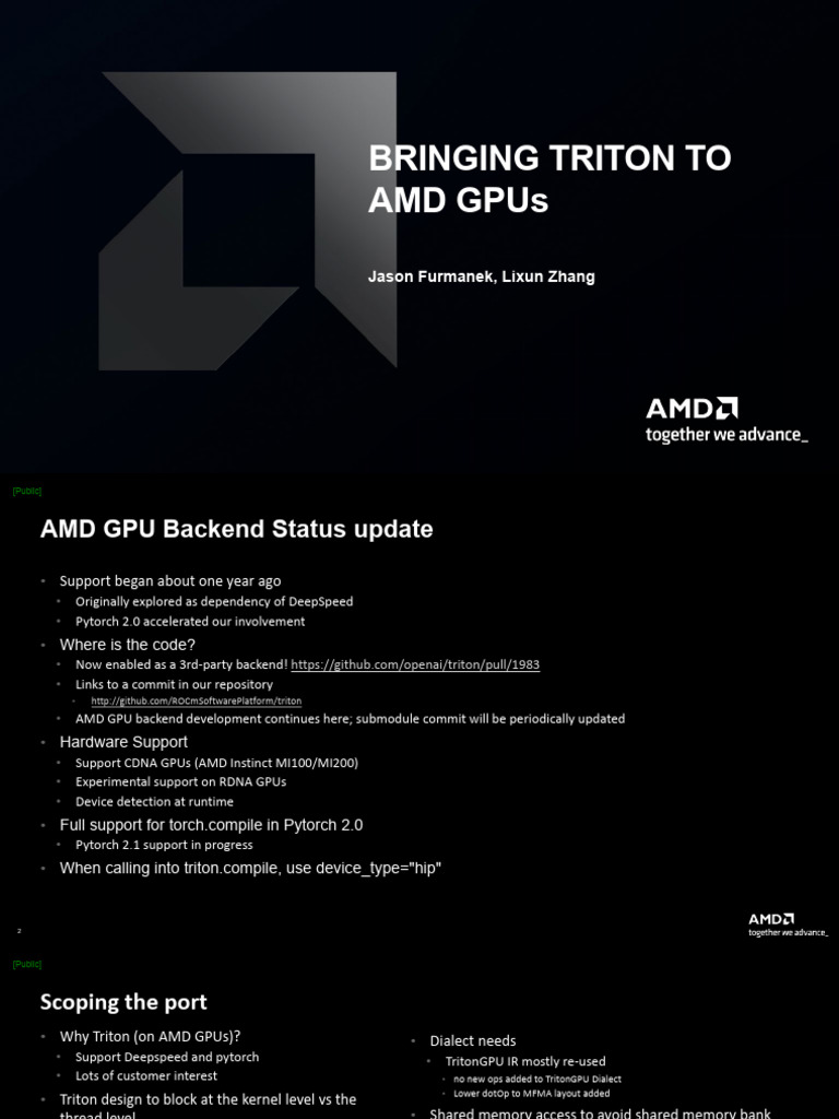 Triton AMD ROCm Support Overview 2024-2025 | PDF | Graphics Processing ...