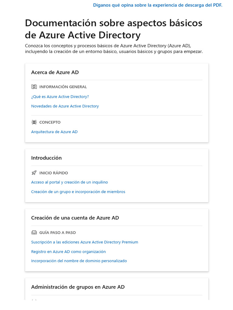 Introducción a Azure Active Directory | PDF | Microsoft Azure ...