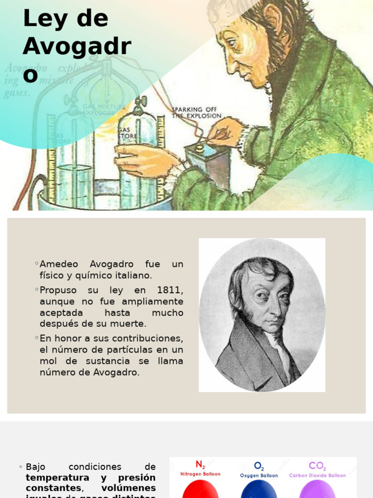 Ley de Avogadro y Ejercicios de Gases | PDF | Gases | Mole (Unidad)
