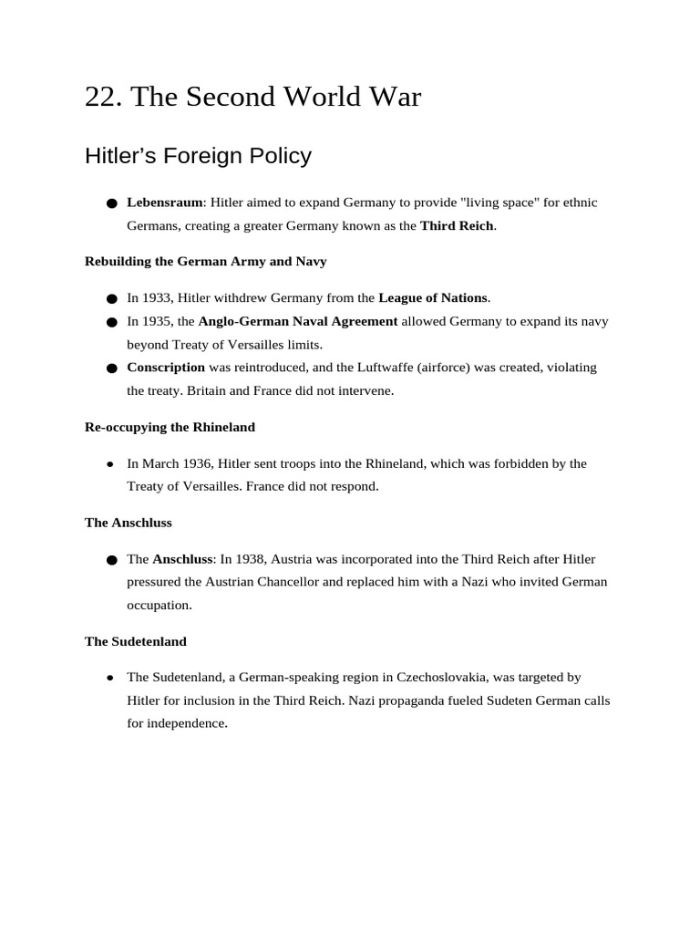 22. the Second World War | PDF | Nazi Germany | World War II
