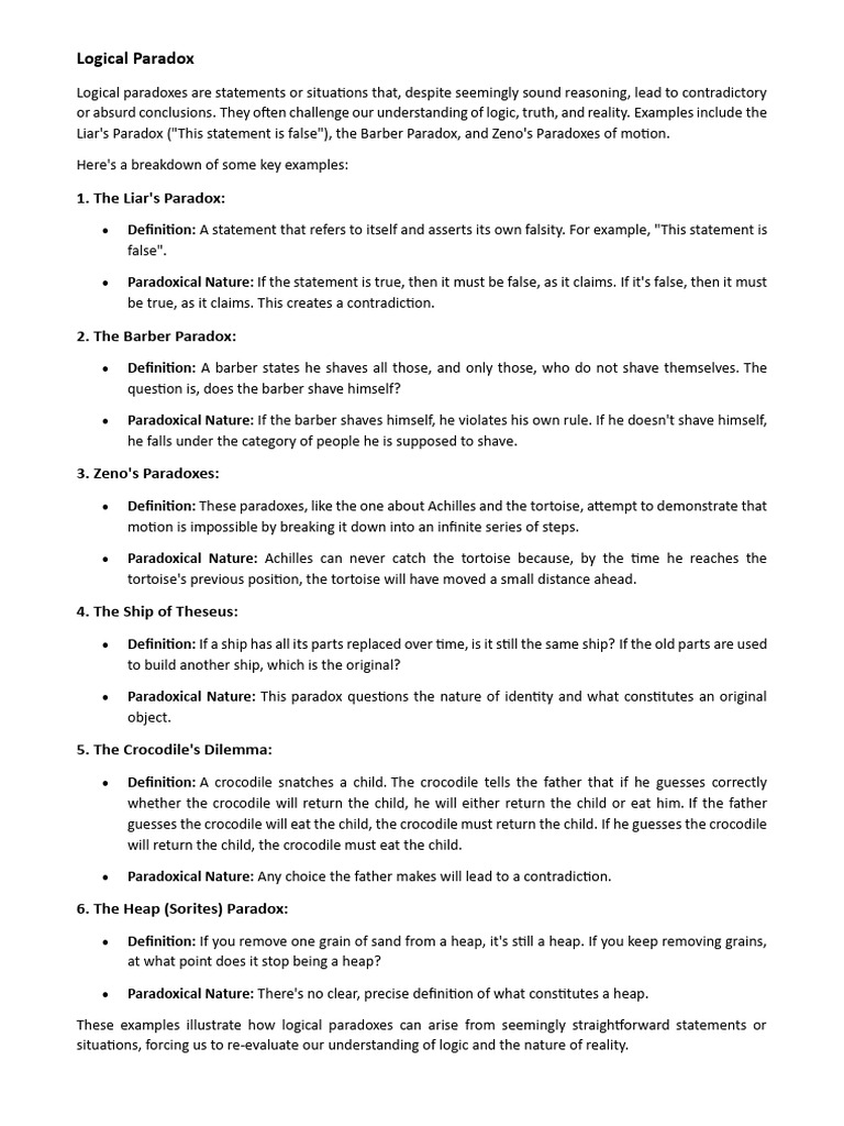 Logical Paradox | PDF | Paradox | Epistemology