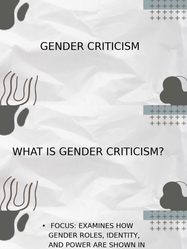 Literary Criticism - Gender Criticism - 20250715 - 150004 - 0000 | PDF