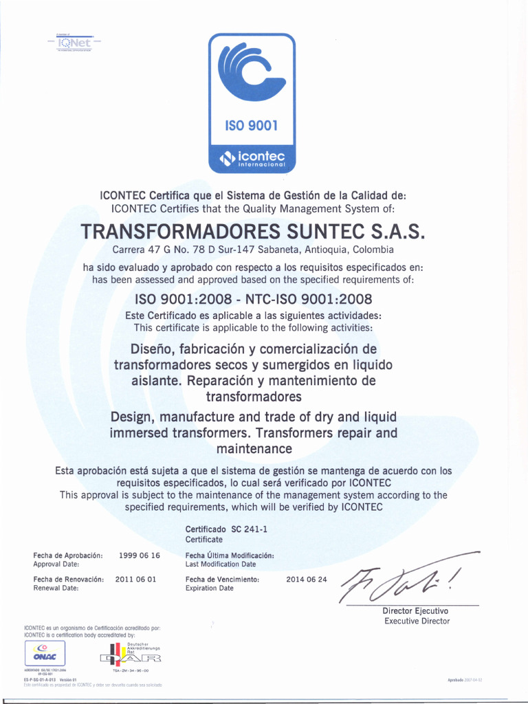 Iso 9001 Icontec | PDF