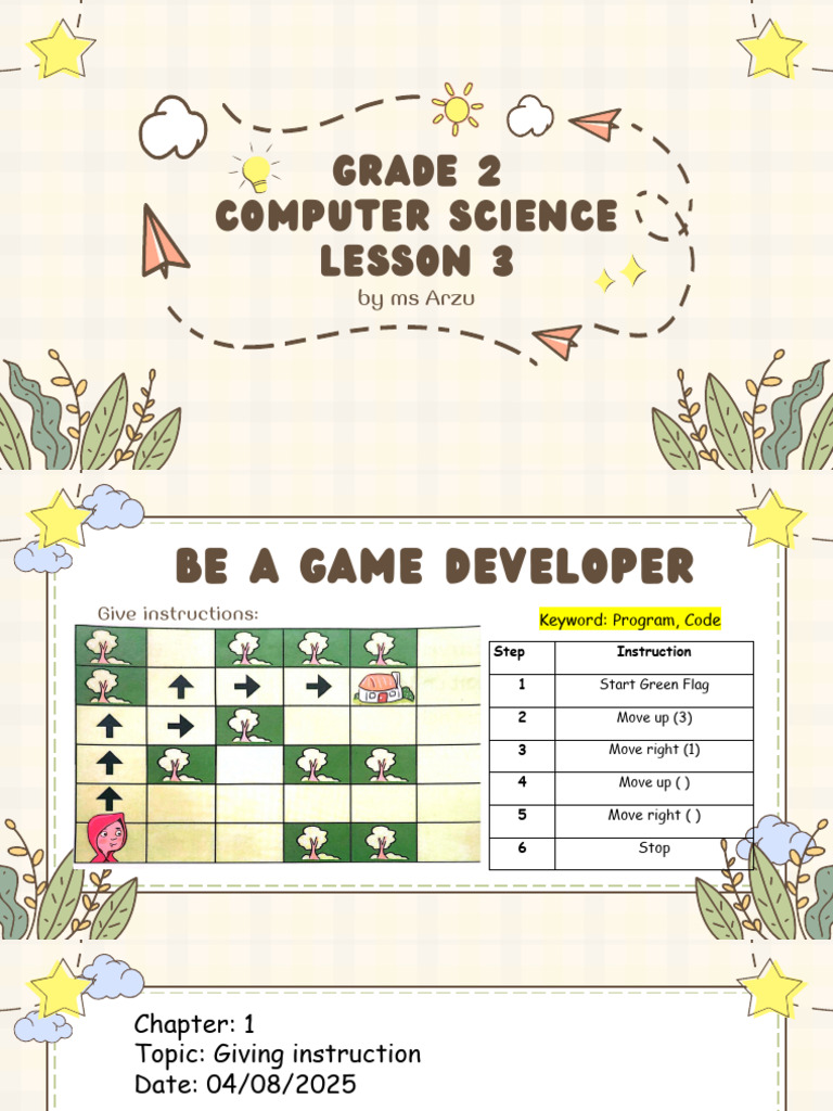 Grade 2 Game Development Lesson | PDF