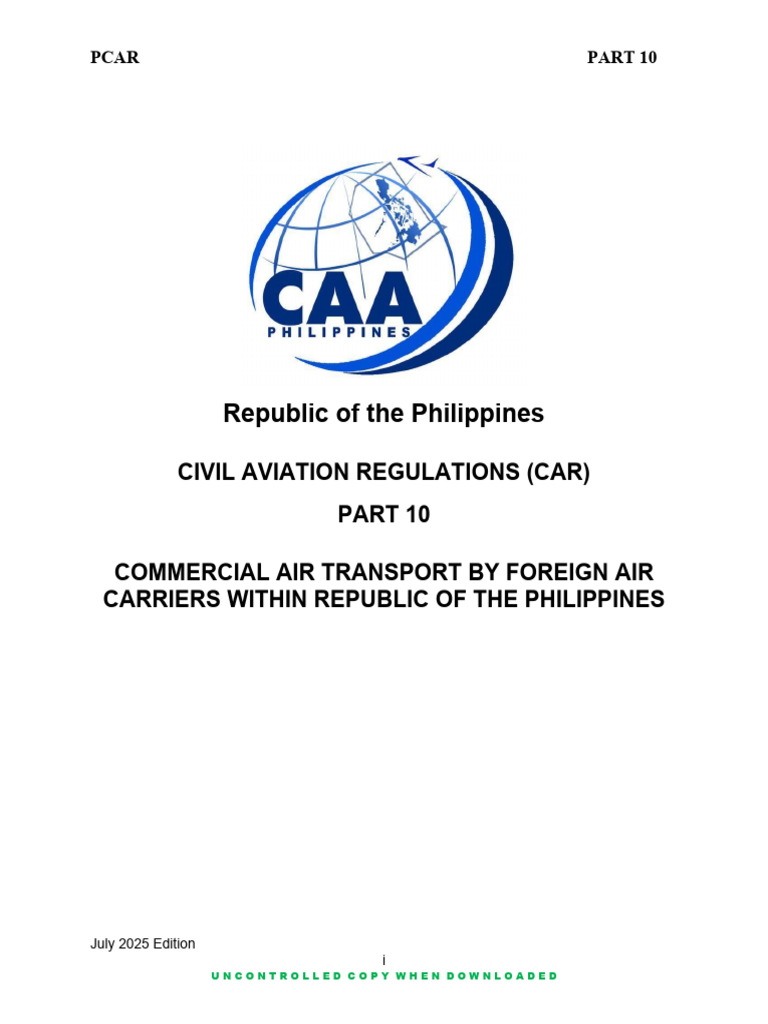 Foreign Air Carriers Regulations PH | PDF | Instrument Flight Rules ...