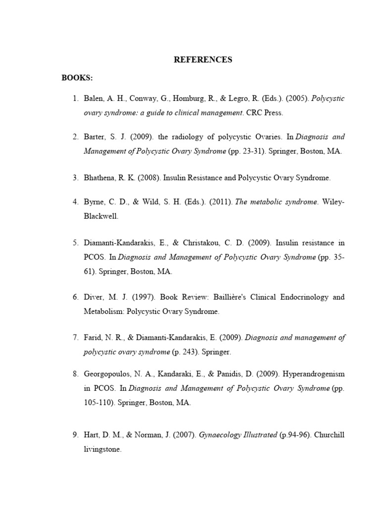 Comprehensive PCOS Research References | PDF | Polycystic Ovary ...