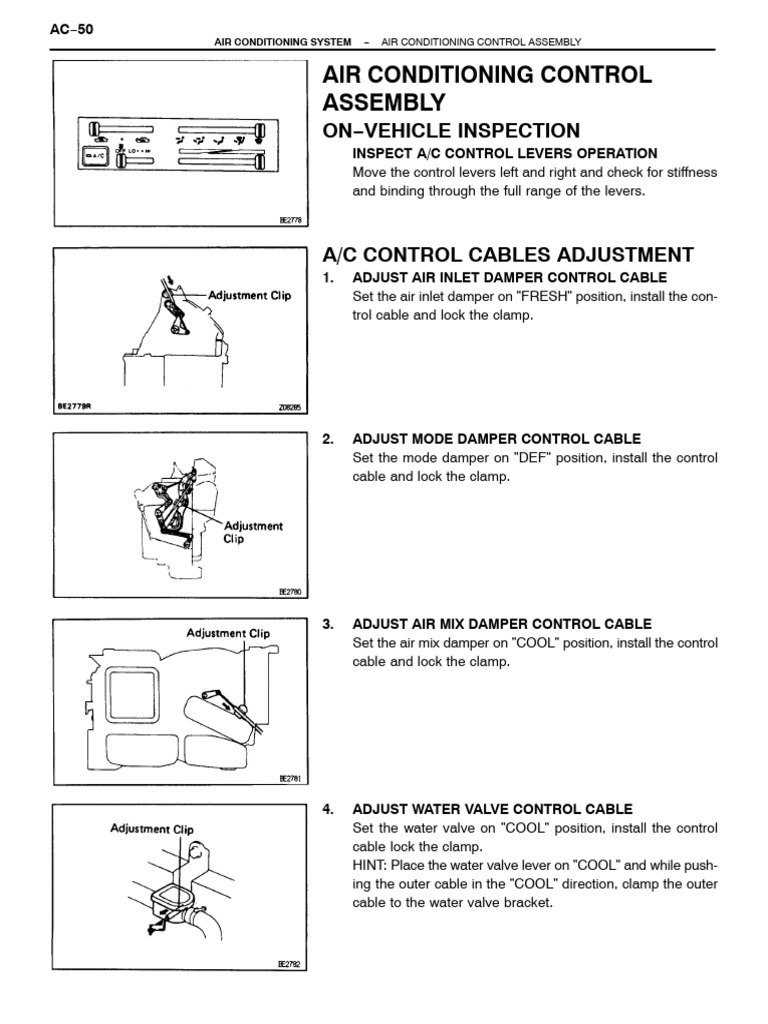 A/C Control Assembly Inspection Guide | PDF | Electrical Equipment ...
