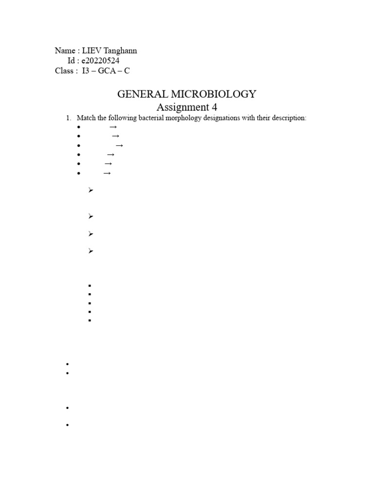 Bacterial Morphology and Classification Guide | PDF | Gram Positive ...