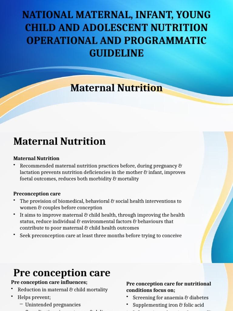 2 Miycan Training Slides Maternal Nutrition | PDF | Maternal Health ...