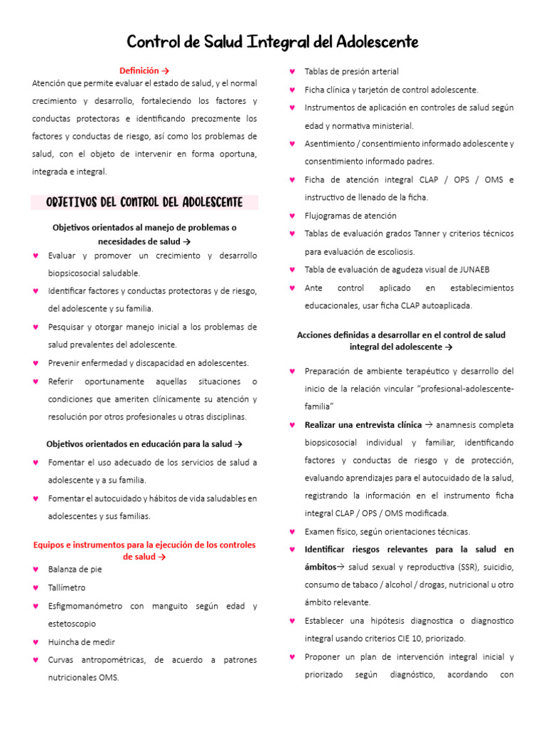 Control Integral de Salud en Adolescentes | PDF | Suicidio | Adolescencia